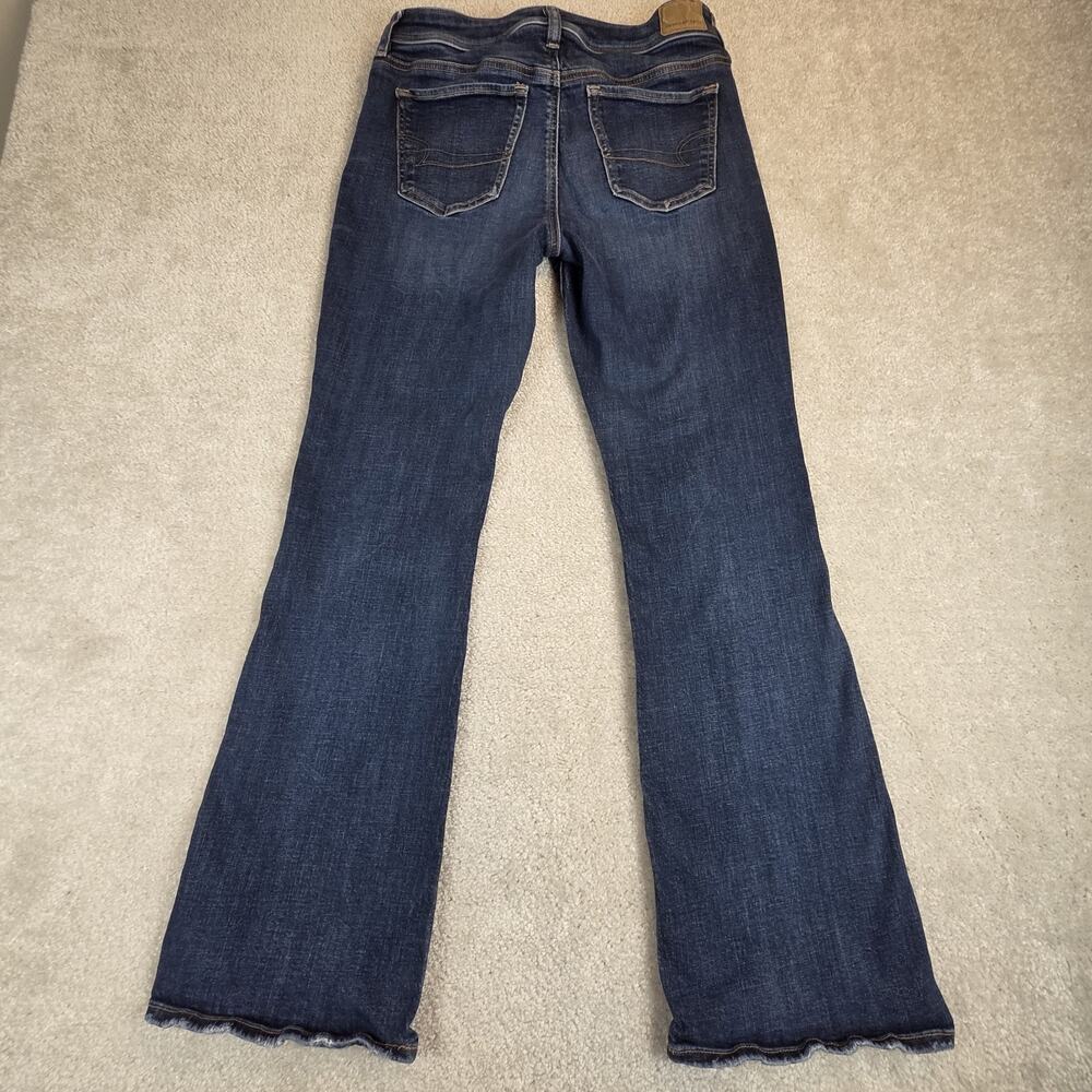 American Eagle AEO Kick Boot Jeans Womens 8 Medium Wash Mid Rise Stretch Denim - Picture 11 of 11